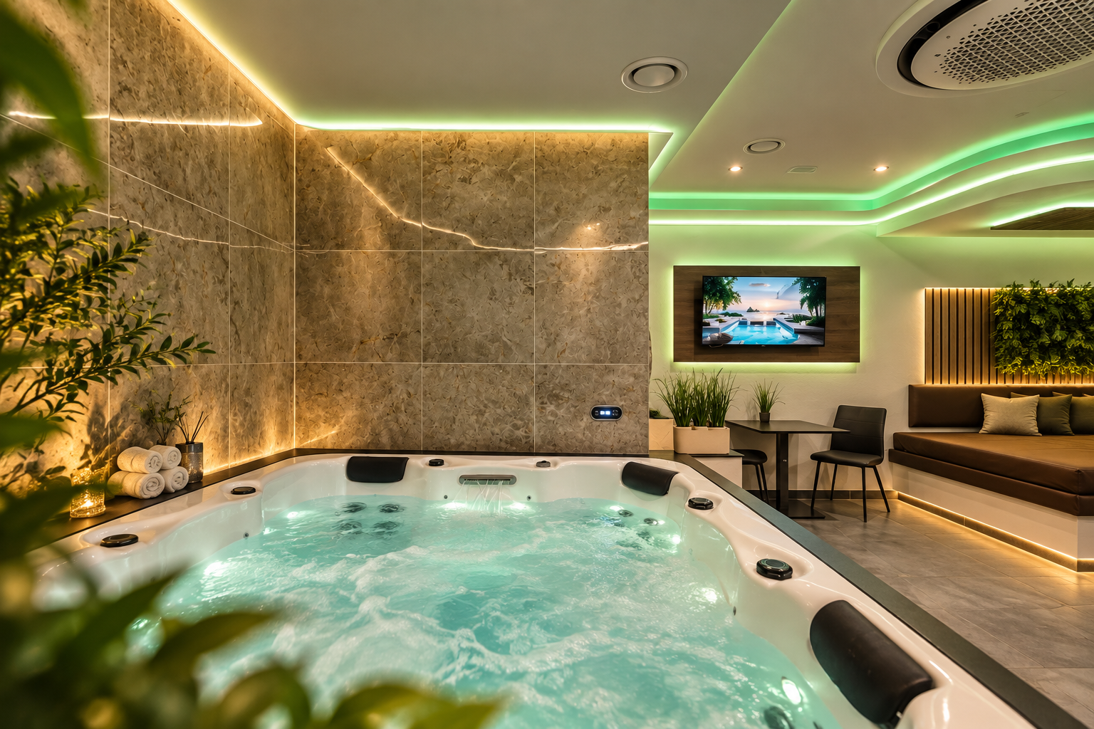 Private Wellness-Suite mit Whirlpool und Chill-Area